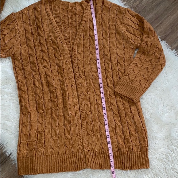 SHEIN • Rust Knit Cardigan - Picture 6 of 7
